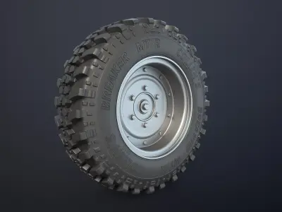 Off-Road ATV Wheel High-Poly 2 3D model