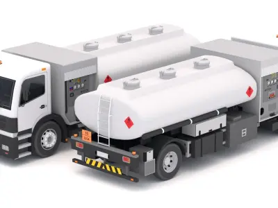 Generic Fueler Aircraft Low-poly 3D model