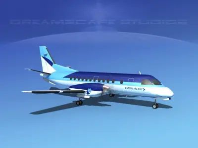 SAAB SF340 Estonian Air 3D model