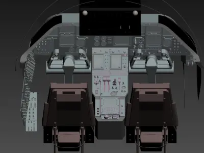 T-1A Cockpit 3D model
