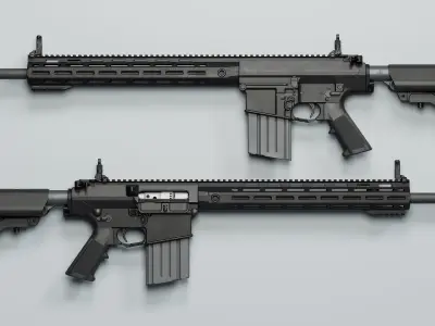 SR-25 - M110 - Replica Low-poly 3D model
