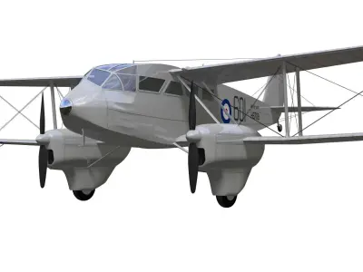 de Havilland DH89 Dragon Rapide 3D model