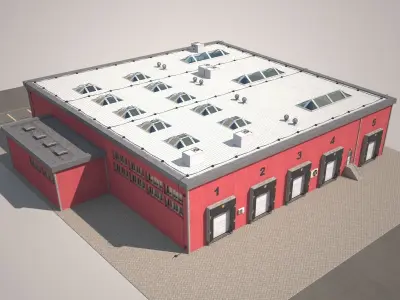 Cargo Building 4 3D model