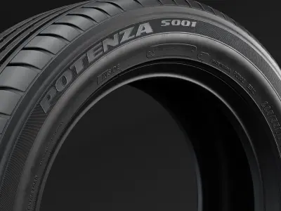 Bridgestone Potenza S001 Detailed 3D Model 3D model