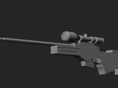 AWM sniper Free 3D model