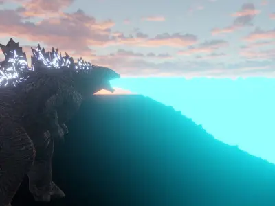 Godzilla Atomic Breath Test Free 3D model