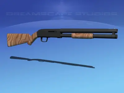 Tactical 12 Gauge Shotgun Woodstock 3D model