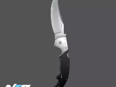 Falchion Knife CS GO Knife Low-poly 3D model