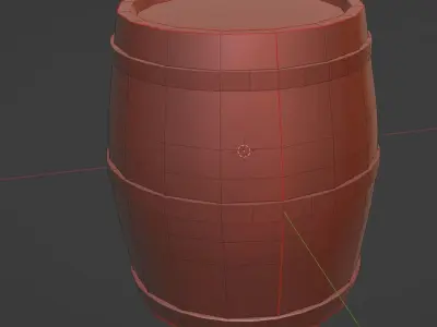 wooden barell free  Free low-poly 3D model