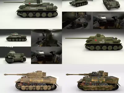 Eastern Front Armor Pack with Interior v2 3D model