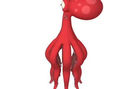 Octopus Cartoon 02 3D model