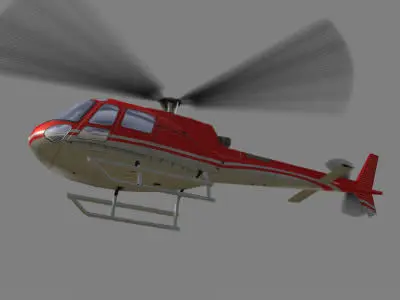 As 350 V1 Helicopter Low-poly 3D model