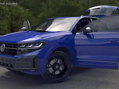 Volkswagen Touareg 2024 Blue 3D model