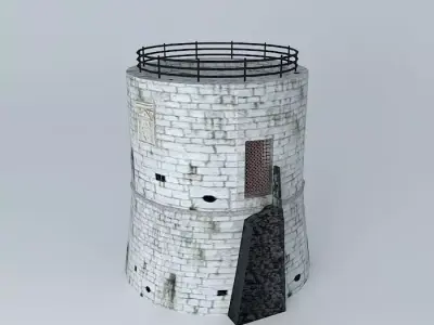 Porec Tower Low-poly 3D model