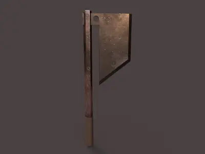 Steel Axe V2 Low-poly 3D model