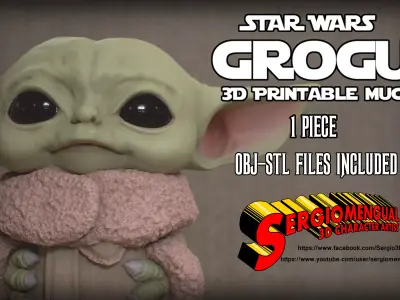 Star Wars Grogu 3D Printable Mug 3D print model