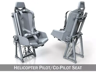 Helicopter Pilot Seat 3D model
