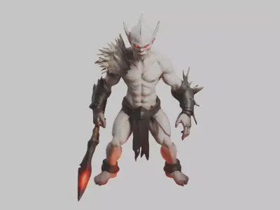 Monster Warrior Character Low-poly 3D model