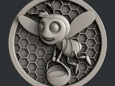 3d STL models for CNC router Honey set 3D model