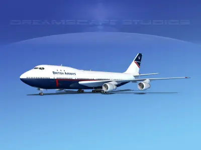 Boeing 747-100 British Airways 2 3D model
