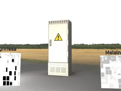 Electrical Distribution Cabinet 73 Low-poly 3D model