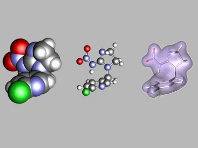 Imidacloprid molecule 3D model