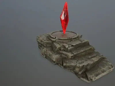 Crystal Ruin Gate Low-poly 3D model