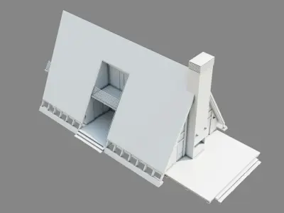 Contemporary A-Frame House ID047 Free 3D model