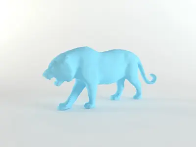 Tiger Low poly Mammal Wild Africa Lion Lowpoly  Low-poly 3D model