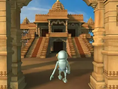JAIN MANDIR TEMPLE with huge gate 3D model