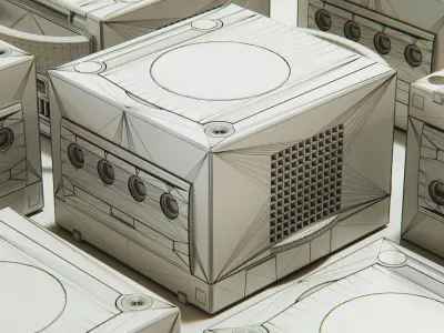 Nintendo GameCube Console Used and Refurbished 3D model