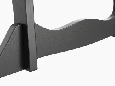 Katana wooden stand 01 black 3D model