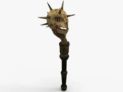 Mace Skull High Quality 3D model