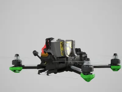 Game Ready iFlight Nazgul Evoque F5X FPV Drone Low-poly 3D model