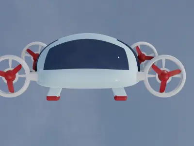 Flying Car Drone Low-poly 3D model