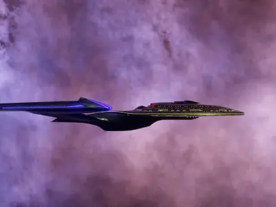 Like the USS-Enterprise low poly Low-poly 3D model