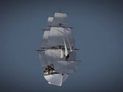 HMS Pegasus - Swan Class Sail Ship 3D model