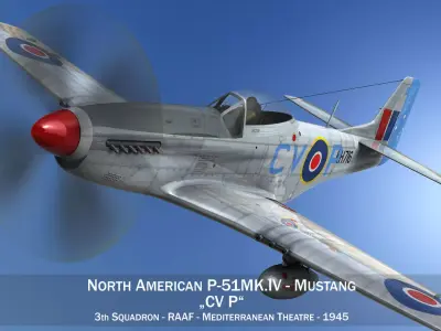 North American P-51K Mustang MK IV - RAAF 3D model