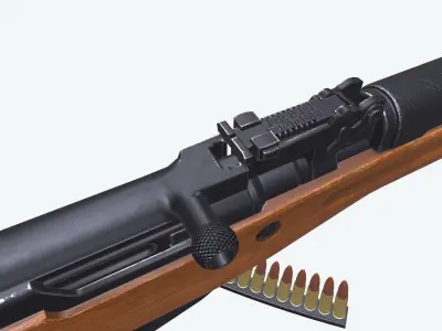 SKS Karabin Low-poly 3D model