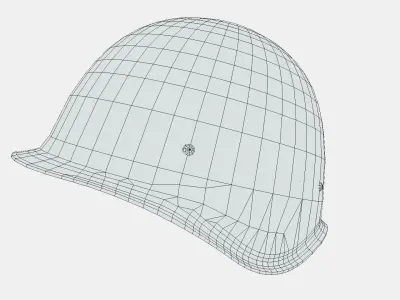 Soviet Word War Helmet Low-poly 3D model