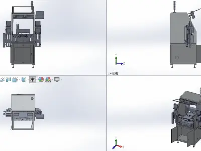 Automatic gluing machine 3D model