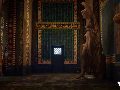 Roman Swimming Pool Environment Low-poly 3D model