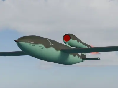 V1 Flying Bomb Low-poly 3D model