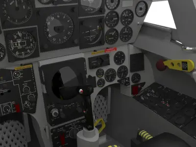 F-104G Starfighter Cockpit 3D model