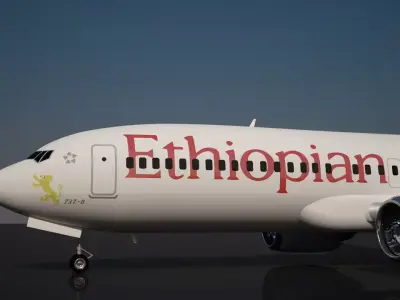 Ethiopian Airlines 737 MAX 8 3D model