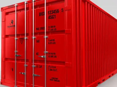 Container Low-poly 3D model