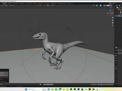 Raptor 3D Model Fully Rigged PBR 4k Low-poly 3D model