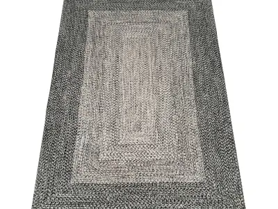 Jayda Braided Ombre Rug 3D model