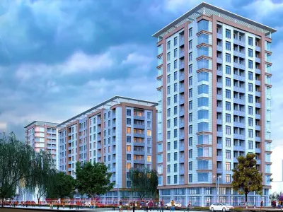 Living Building Low-poly 3D model