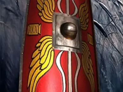 romans shield Low-poly 3D model